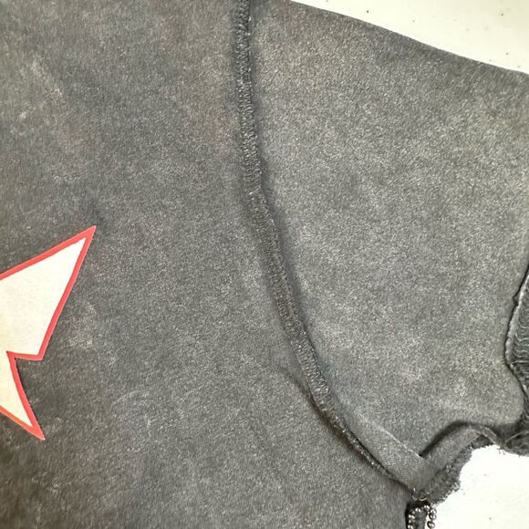 GFTD LA Men’s Vintage Wash Black Graphic Short Sleeve T-Shirt Raw Hem - Size S - Picture 8 of 9